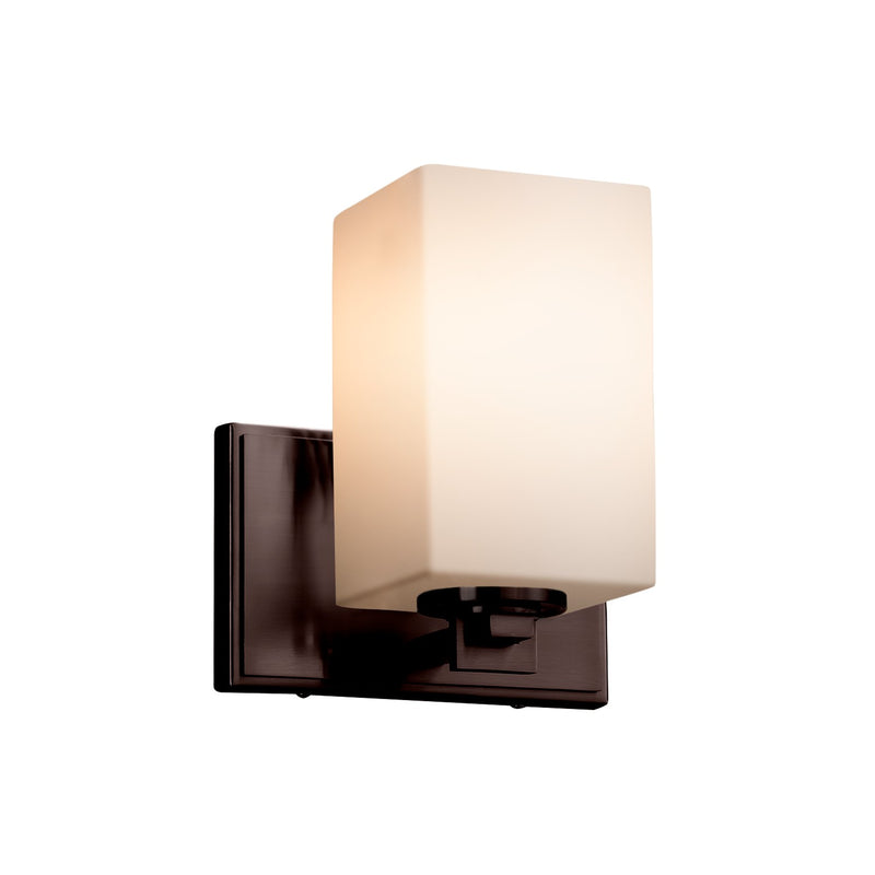 Justice Designs FSN-8441-15-OPAL-DBRZ-LED1-700 LED Wall Sconce, Dark Bronze