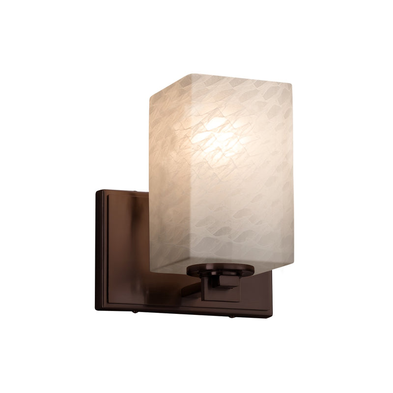 Justice Designs FSN-8441-15-WEVE-DBRZ One Light Wall Sconce, Dark Bronze
