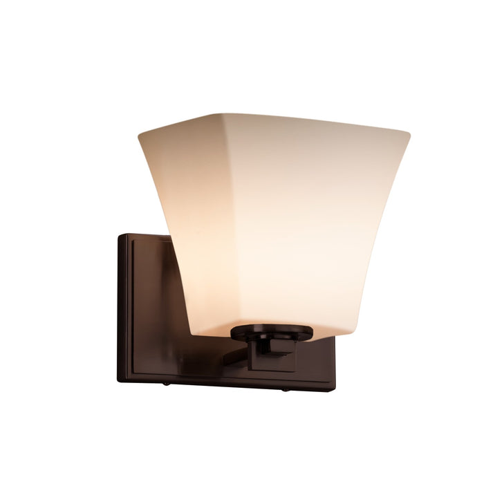 Justice Designs FSN-8441-40-OPAL-DBRZ One Light Wall Sconce, Dark Bronze