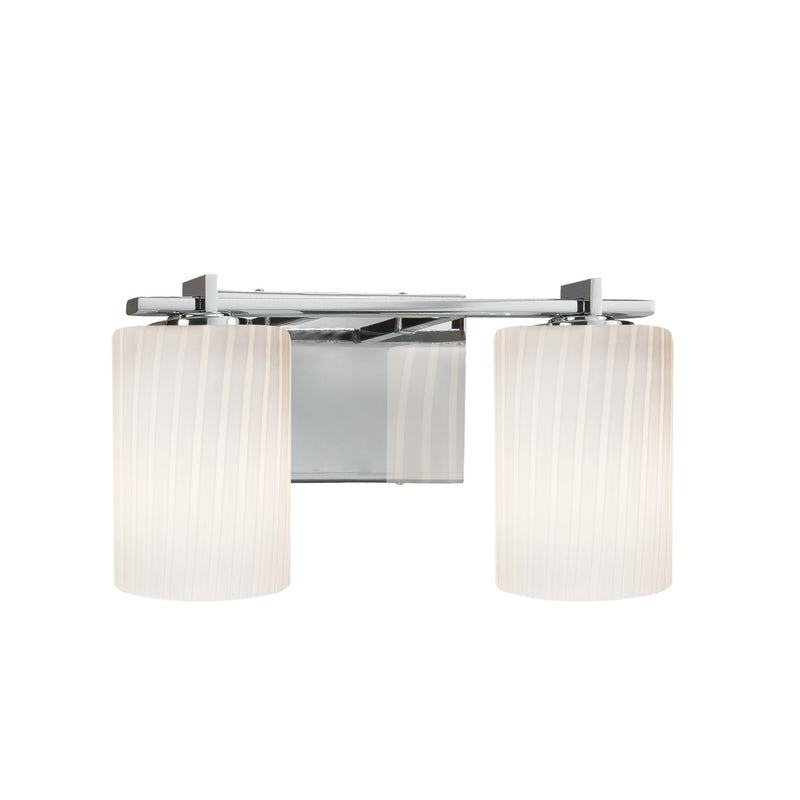 Justice Designs FSN-8442-10-RBON-CROM Two Light Bath Bar, Polished Chrome
