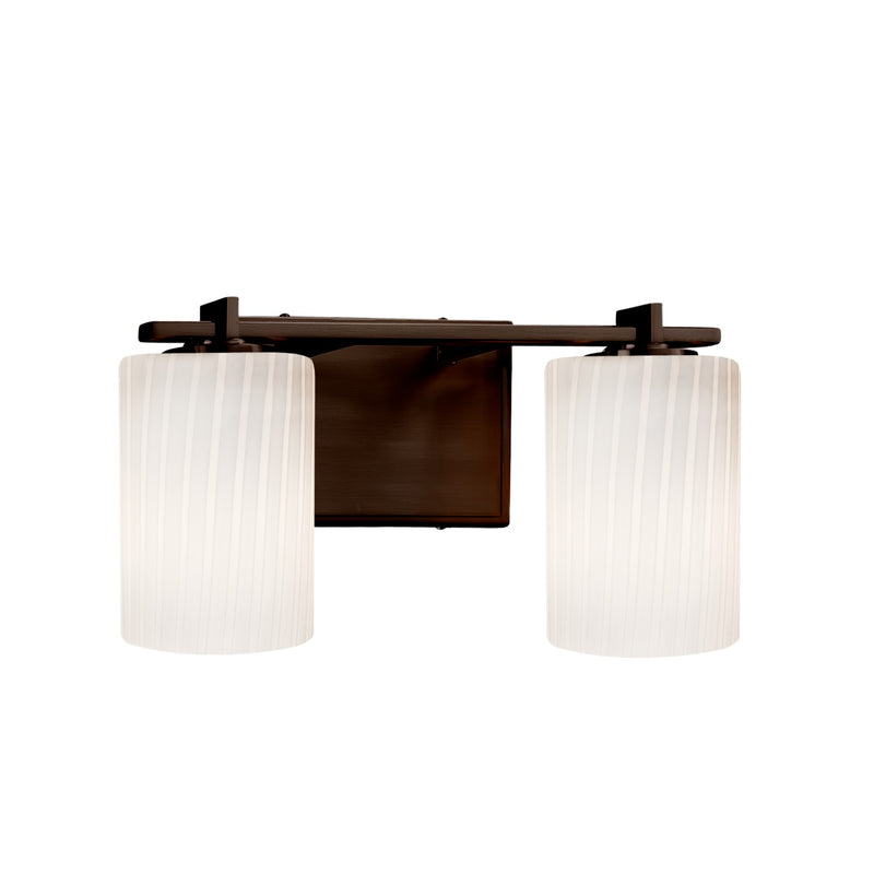 Justice Designs FSN-8442-10-RBON-DBRZ Two Light Bath Bar, Dark Bronze