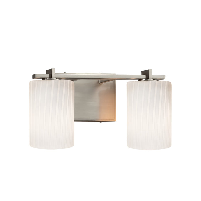 Justice Designs FSN-8442-10-RBON-NCKL Two Light Bath Bar, Brushed Nickel