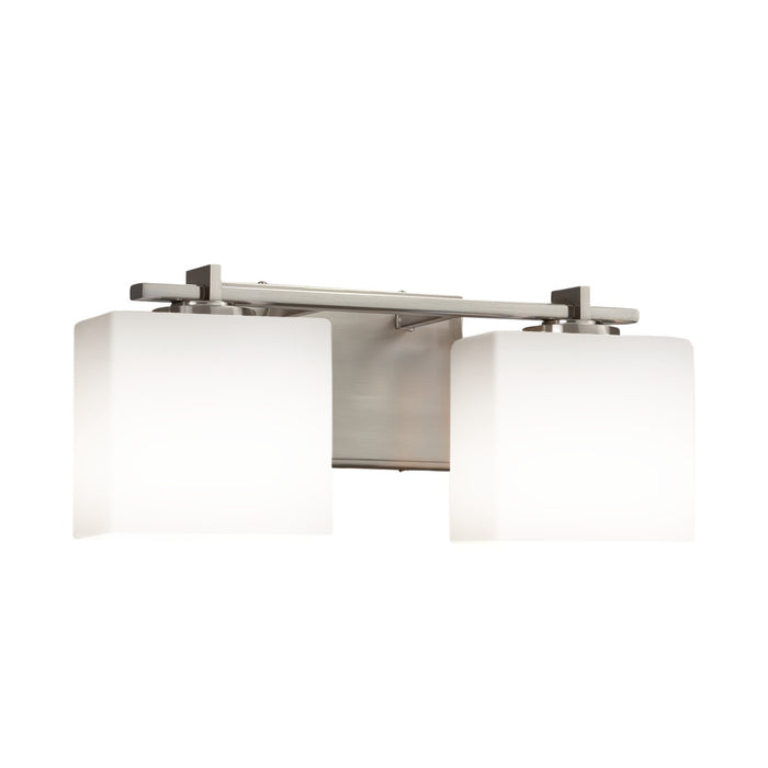 Justice Designs FSN-8442-55-OPAL-NCKL Two Light Bath Bar, Brushed Nickel