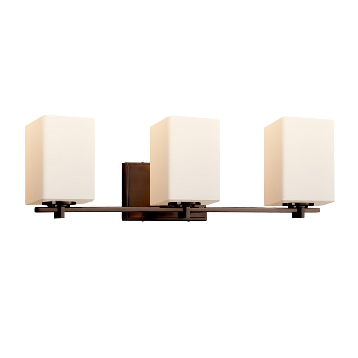 Justice Designs FSN-8443-15-OPAL-DBRZ-LED3-2100 LED Bath Bar, Dark Bronze