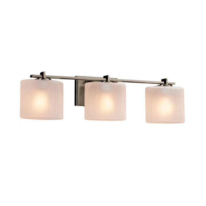 Justice Designs FSN-8443-30-FRCR-NCKL Three Light Bath Bar, Brushed Nickel