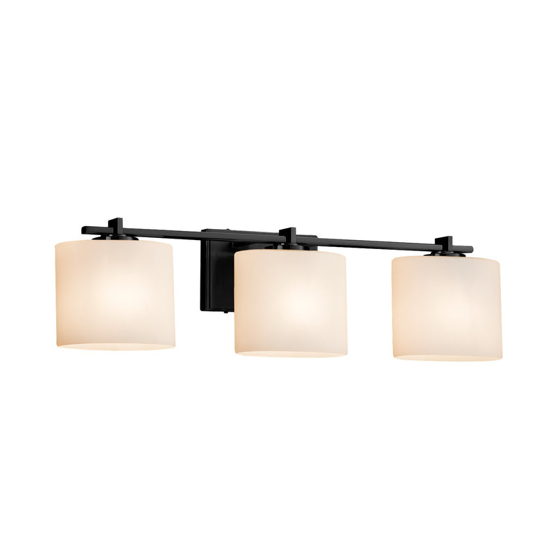 Justice Designs FSN-8443-30-OPAL-MBLK-LED3-2100 LED Bath Bar, Matte Black