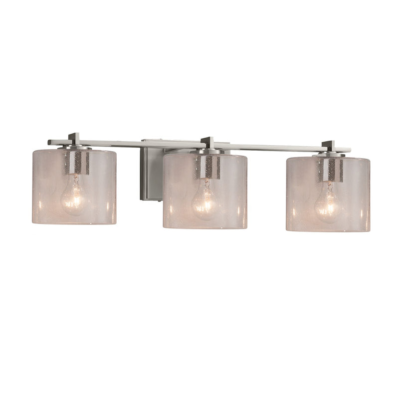 Justice Designs FSN-8443-30-SEED-NCKL Three Light Bath Bar, Brushed Nickel