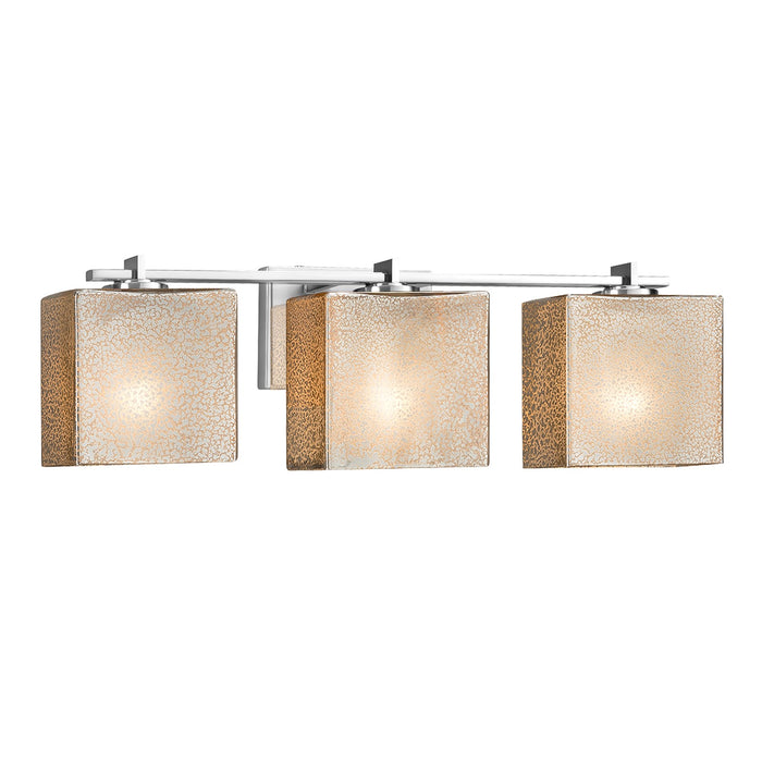 Justice Designs FSN-8443-55-MROR-CROM Three Light Bath Bar, Polished Chrome