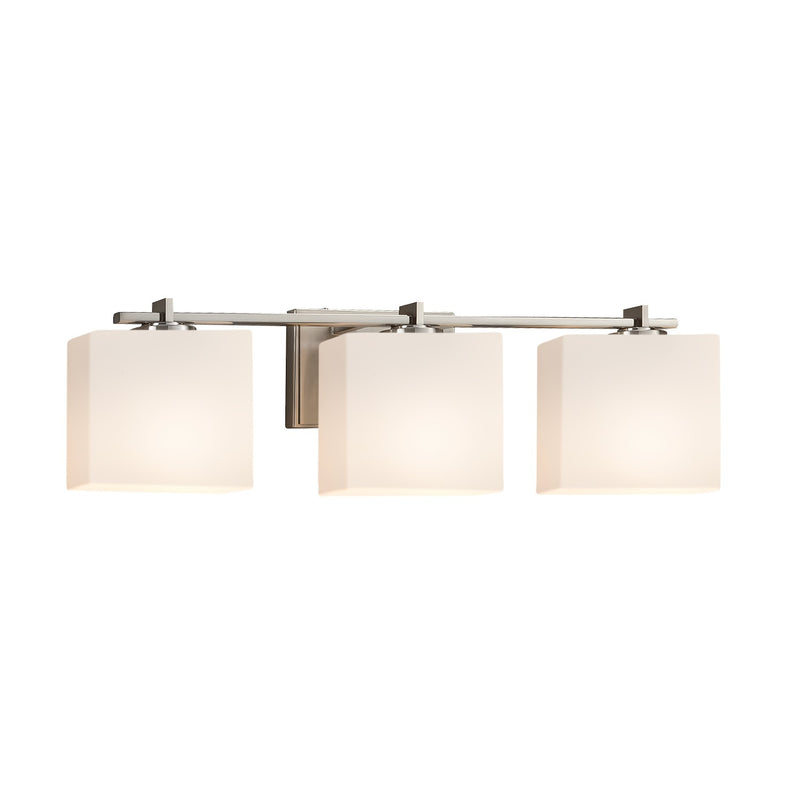 Justice Designs FSN-8443-55-OPAL-NCKL-LED3-2100 LED Bath Bar, Brushed Nickel