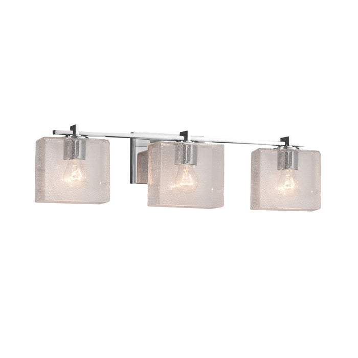 Justice Designs FSN-8443-55-SEED-CROM Three Light Bath Bar, Polished Chrome