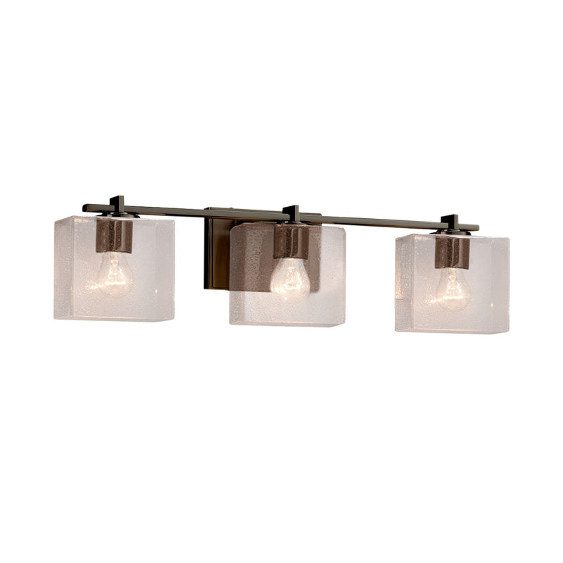 Justice Designs FSN-8443-55-SEED-DBRZ Three Light Bath Bar, Dark Bronze