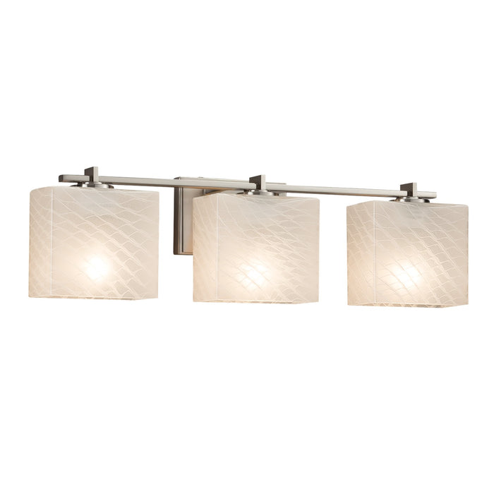 Justice Designs FSN-8443-55-WEVE-NCKL-LED3-2100 LED Bath Bar, Brushed Nickel