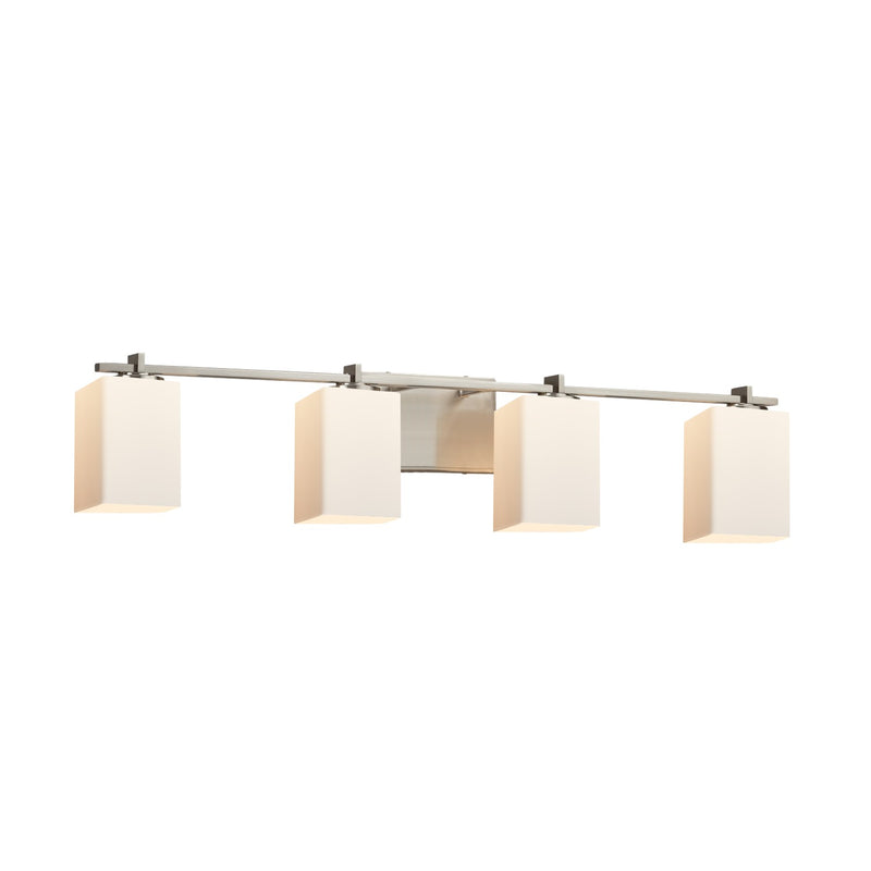 Justice Designs FSN-8444-15-OPAL-NCKL-LED4-2800 LED Bath Bar, Brushed Nickel