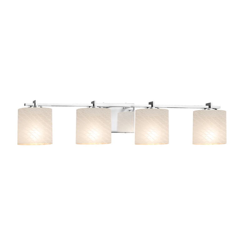 Justice Designs FSN-8444-30-WEVE-CROM-LED4-2800 LED Bath Bar, Polished Chrome