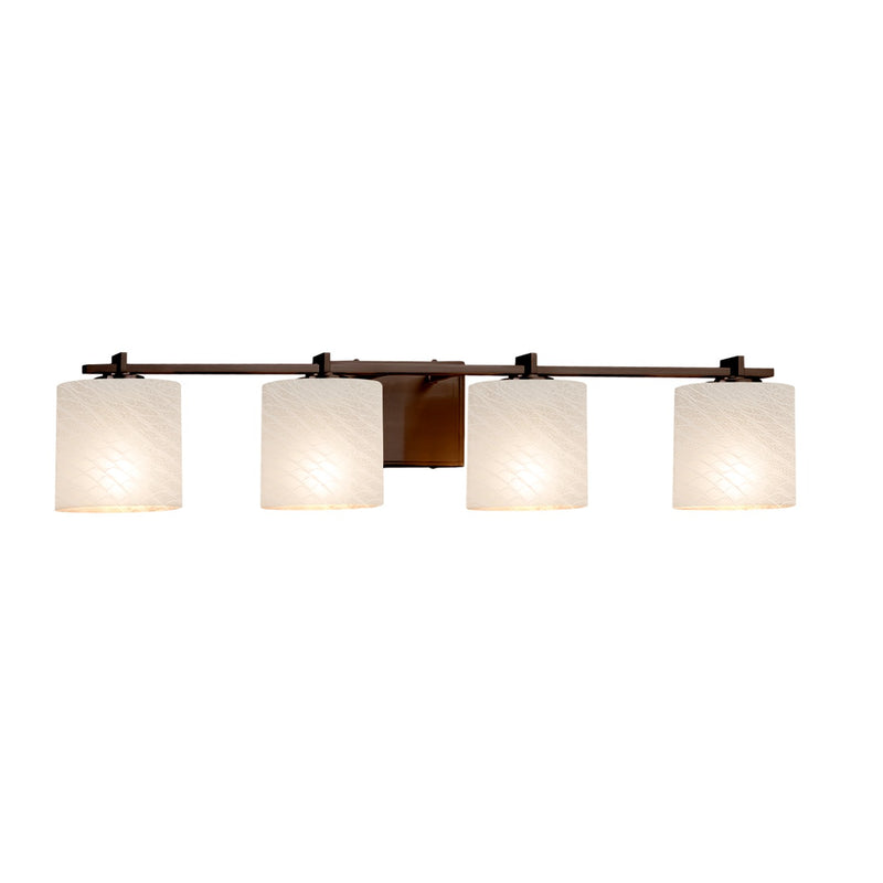 Justice Designs FSN-8444-30-WEVE-DBRZ-LED4-2800 LED Bath Bar, Dark Bronze