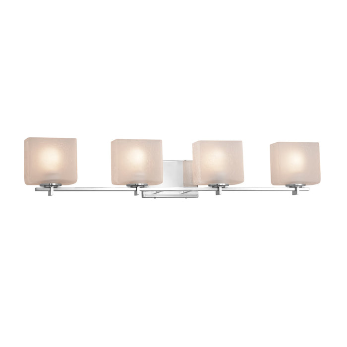 Justice Designs FSN-8444-55-FRCR-CROM Four Light Bath Bar, Polished Chrome