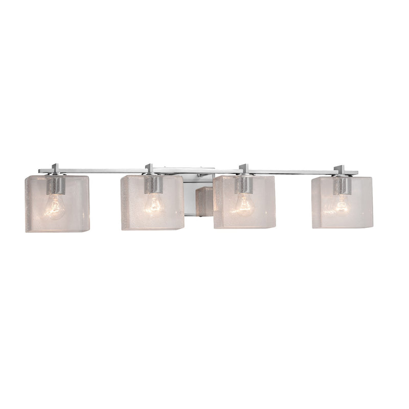 Justice Designs FSN-8444-55-SEED-CROM Four Light Bath Bar, Polished Chrome