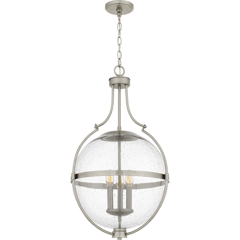Quoizel QP6169BN Three Light Pendant, Brushed Nickel