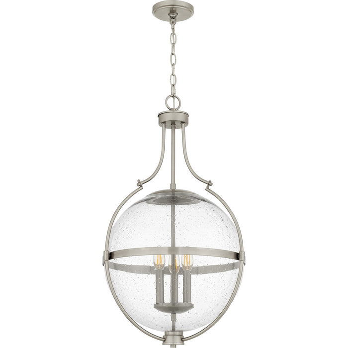 Quoizel QP6169BN Three Light Pendant, Brushed Nickel
