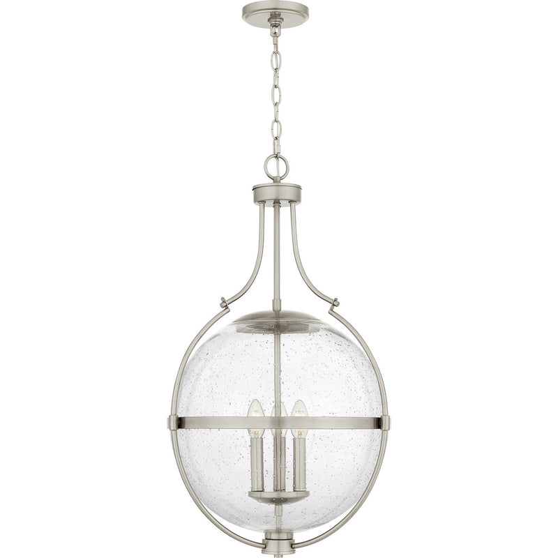Quoizel QP6169BN Three Light Pendant, Brushed Nickel