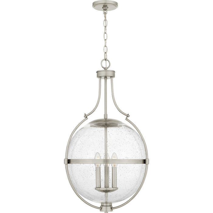 Quoizel QP6169BN Three Light Pendant, Brushed Nickel
