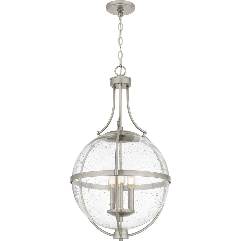 Quoizel QP6169BN Three Light Pendant, Brushed Nickel