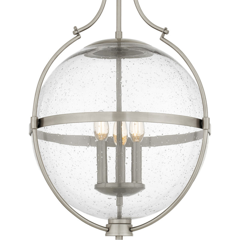 Quoizel QP6169BN Three Light Pendant, Brushed Nickel