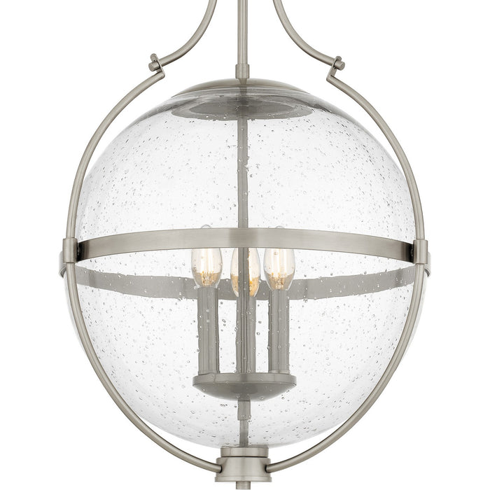 Quoizel QP6169BN Three Light Pendant, Brushed Nickel