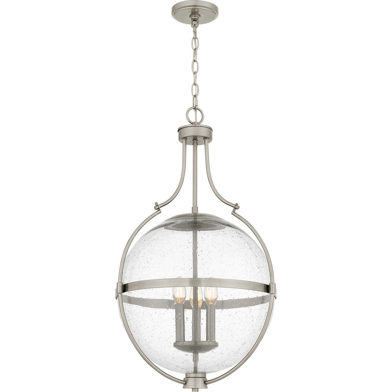Quoizel QP6169BN Three Light Pendant, Brushed Nickel