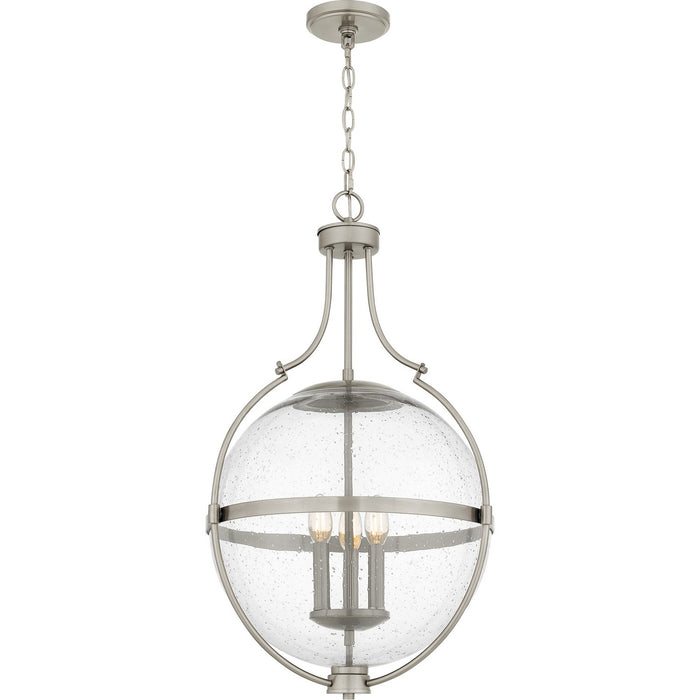Quoizel QP6169BN Three Light Pendant, Brushed Nickel