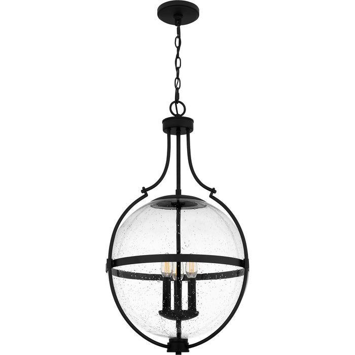 Quoizel QP6169MBK Three Light Pendant, Matte Black