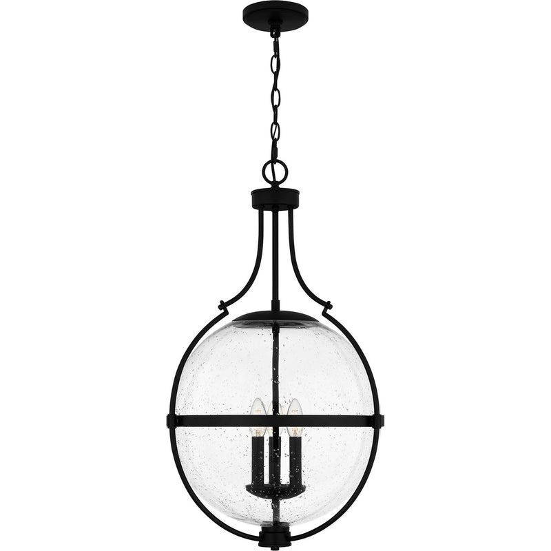 Quoizel QP6169MBK Three Light Pendant, Matte Black