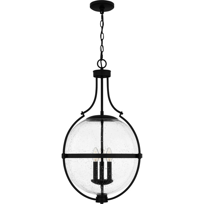 Quoizel QP6169MBK Three Light Pendant, Matte Black