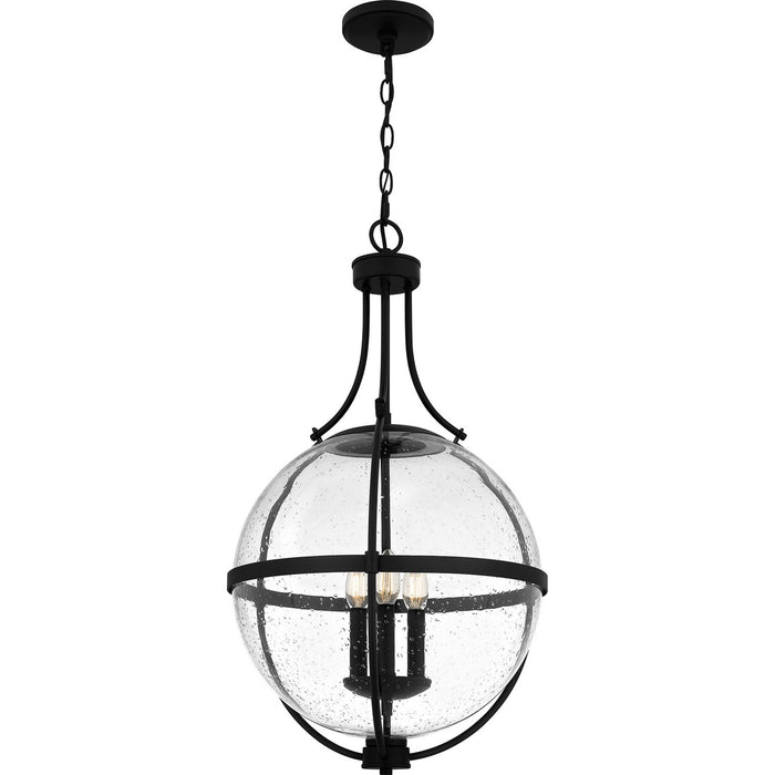 Quoizel QP6169MBK Three Light Pendant, Matte Black