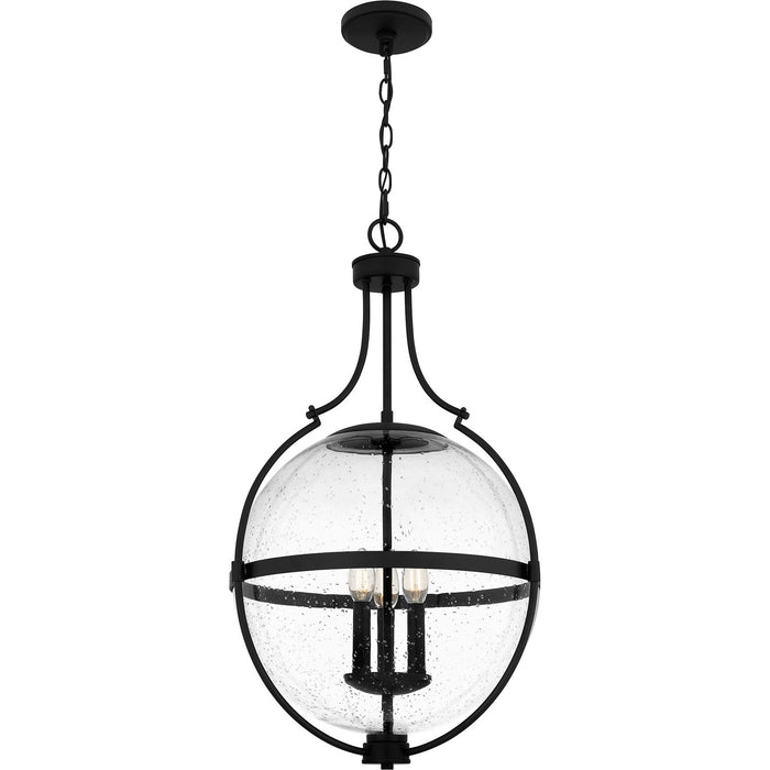 Quoizel QP6169MBK Three Light Pendant, Matte Black