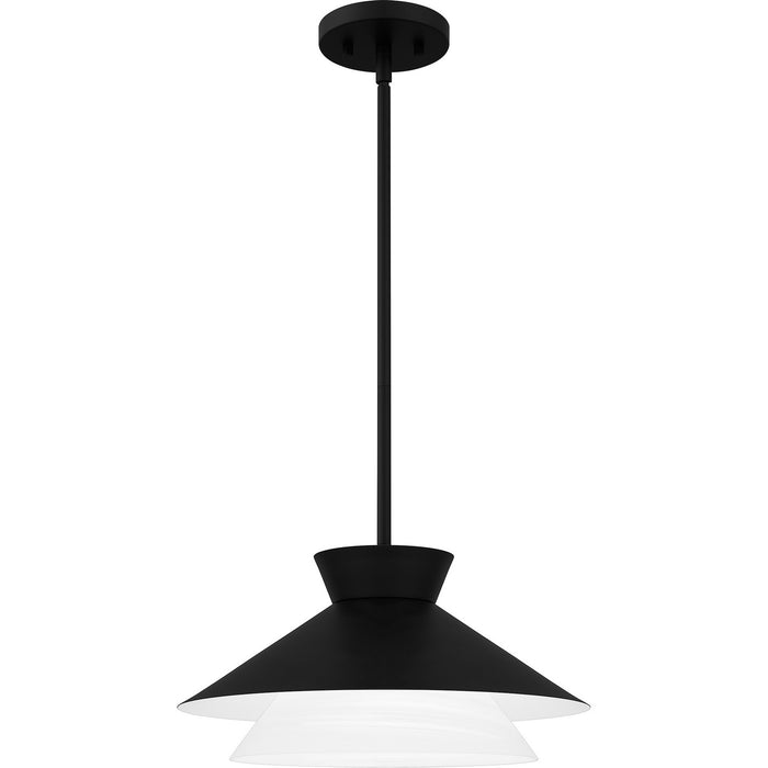 Quoizel QP6171MBK One Light Pendant, Matte Black