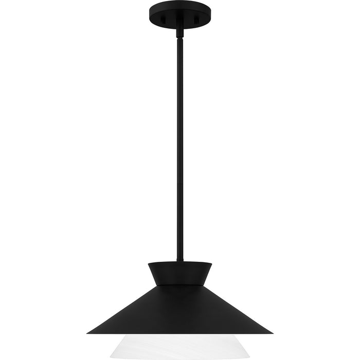 Quoizel QP6171MBK One Light Pendant, Matte Black
