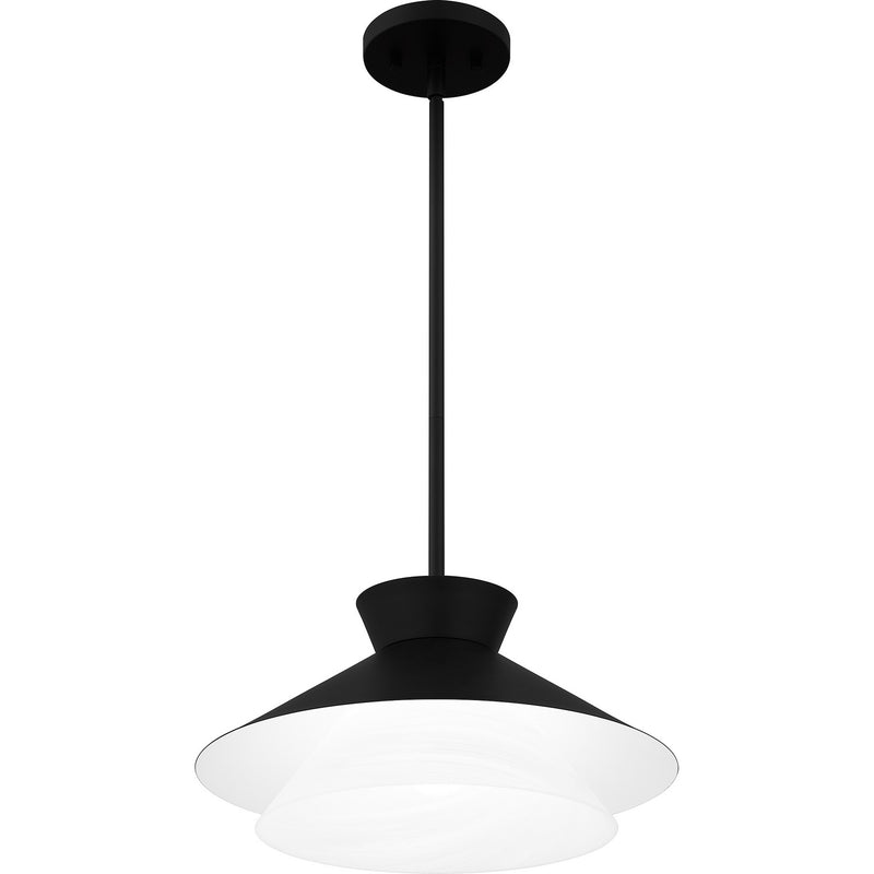 Quoizel QP6171MBK One Light Pendant, Matte Black