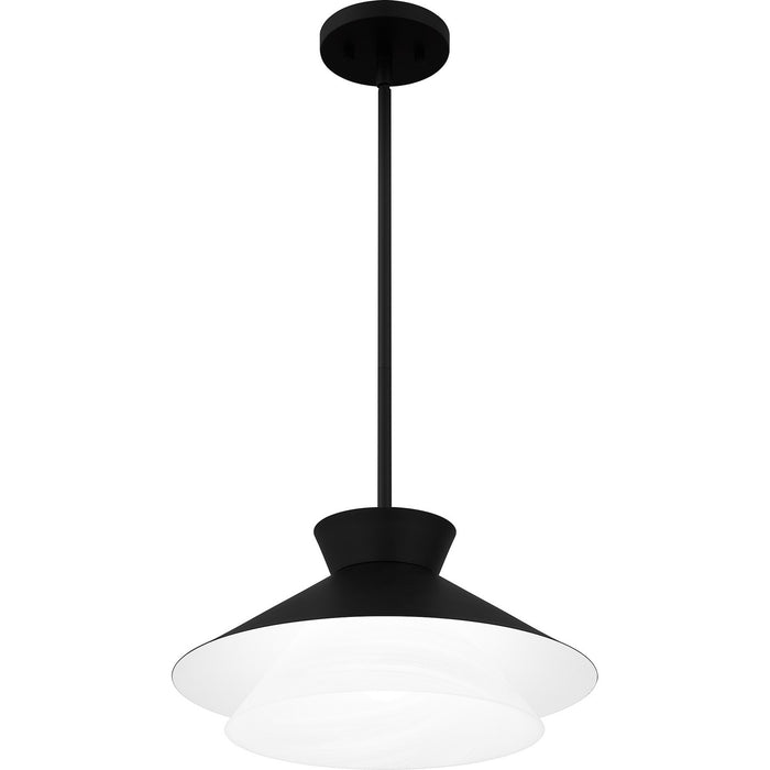 Quoizel QP6171MBK One Light Pendant, Matte Black
