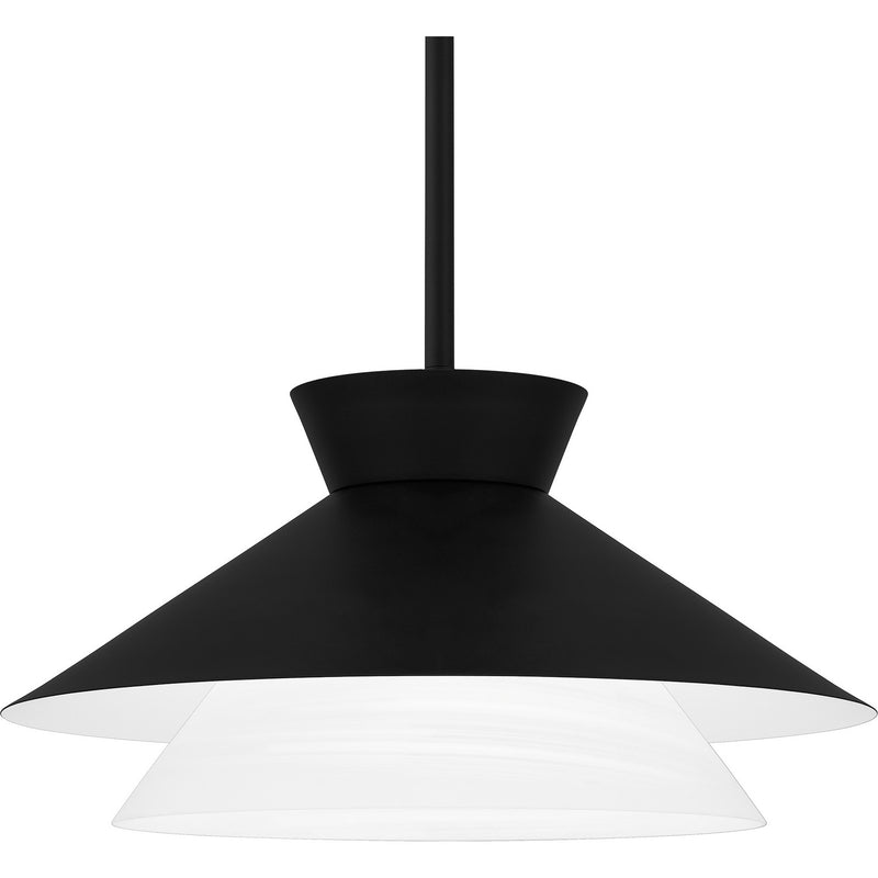 Quoizel QP6171MBK One Light Pendant, Matte Black