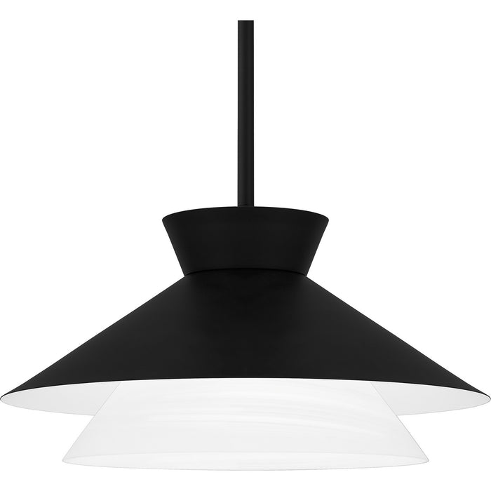 Quoizel QP6171MBK One Light Pendant, Matte Black