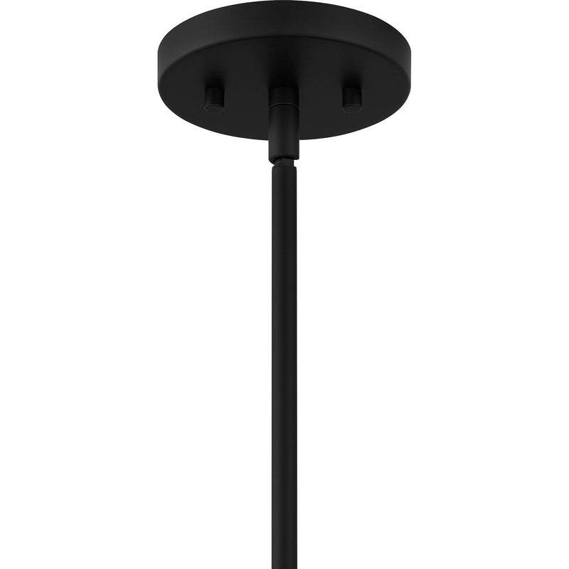 Quoizel QP6171MBK One Light Pendant, Matte Black