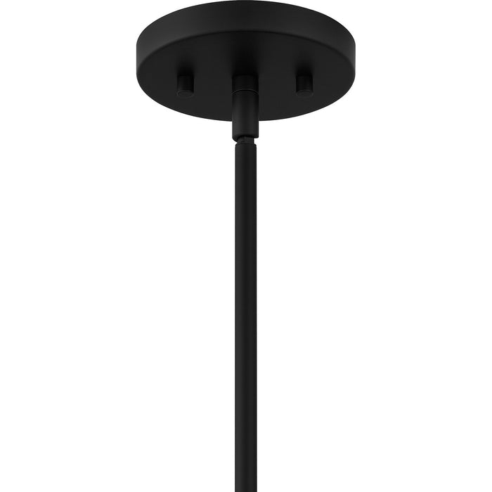 Quoizel QP6171MBK One Light Pendant, Matte Black