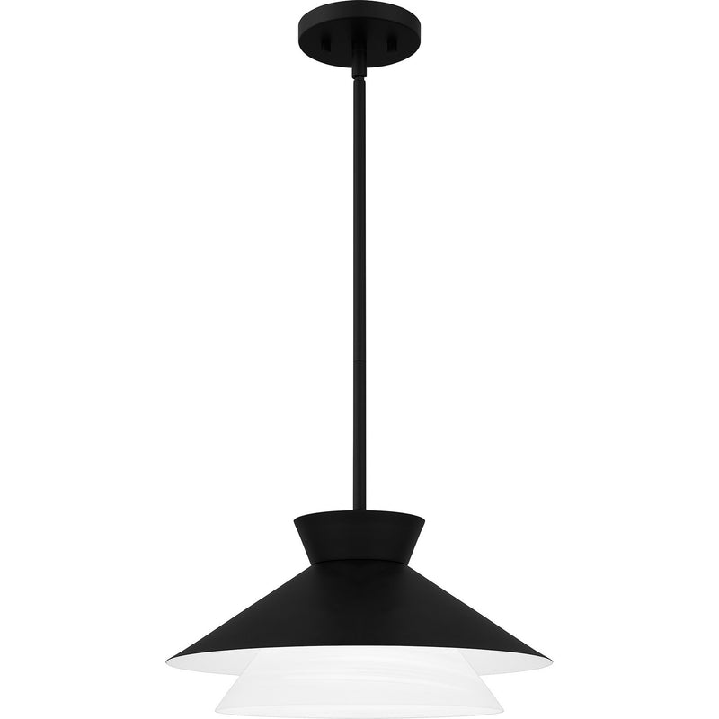 Quoizel QP6171MBK One Light Pendant, Matte Black