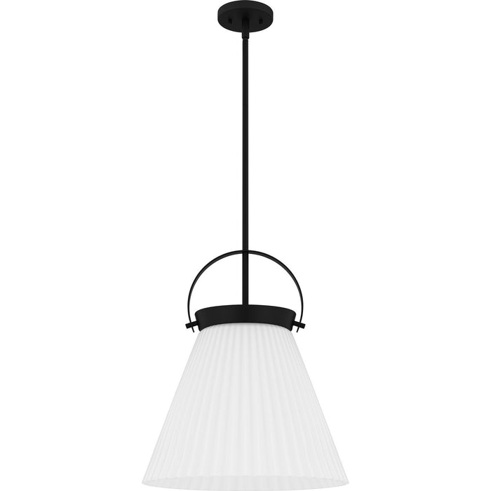 Quoizel QP6181MBK One Light Pendant, Matte Black
