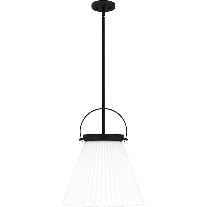 Quoizel QP6181MBK One Light Pendant, Matte Black
