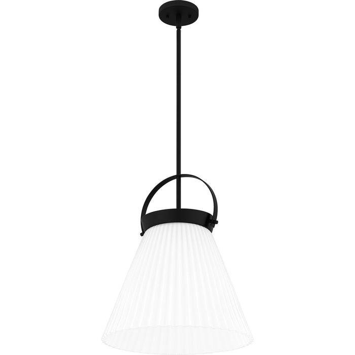 Quoizel QP6181MBK One Light Pendant, Matte Black