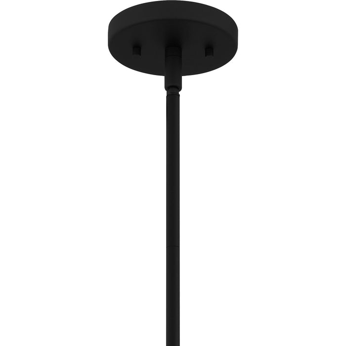 Quoizel QP6181MBK One Light Pendant, Matte Black