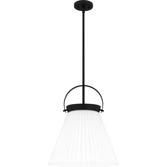 Quoizel QP6181MBK One Light Pendant, Matte Black