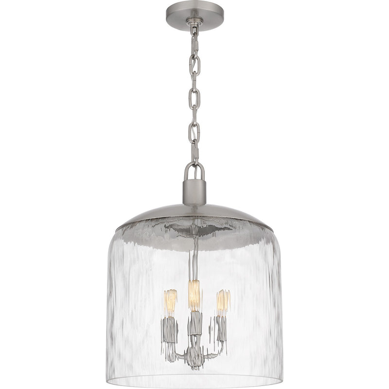 Quoizel QP6205BN Three Light Pendant, Brushed Nickel